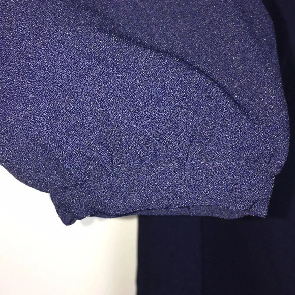 Eliza J Blue Long Sleeve Ruffle Shift Dress Size 6 - Picture 6 of 7